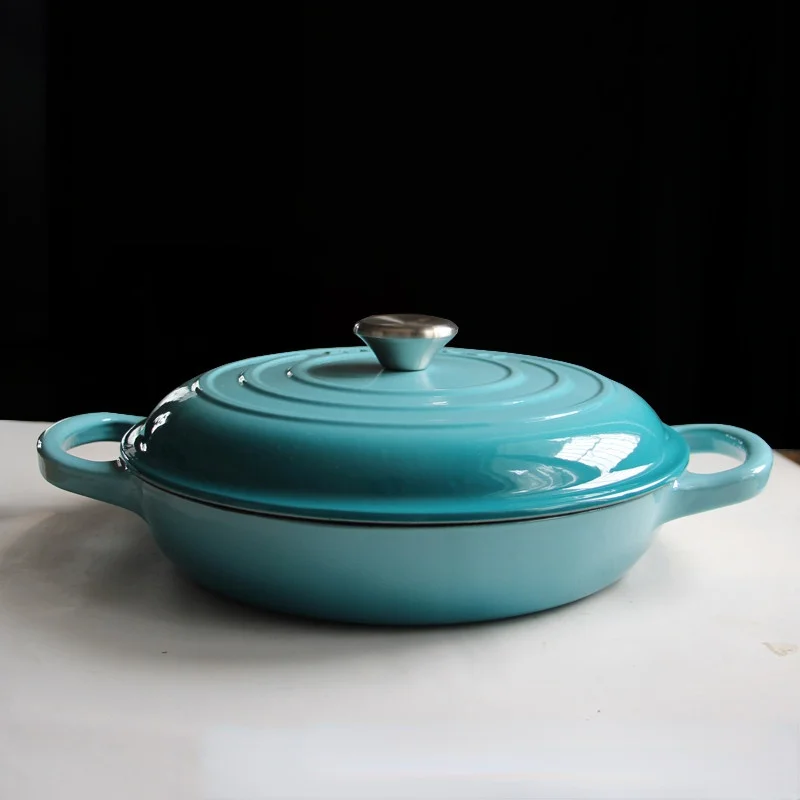 

Do Not Pick The Stove 26cm Seafood Pot Stew Pot Flush and Clean Enamel Pot High Value Household Cast Iron Enamel Pot