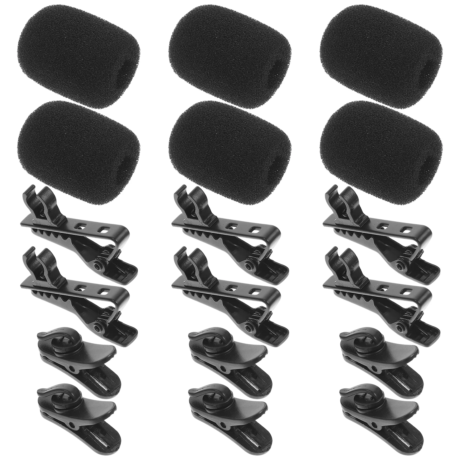

Microphone Mic Clips Clip Covers Wire Cover Plastic Sponge Foam Windscreen Lapel Accessory Tie Lavalier Miniature Neckline