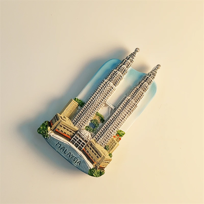 Магниты для холодильника Малайзия Куала-Лумпур двойная башня 3D