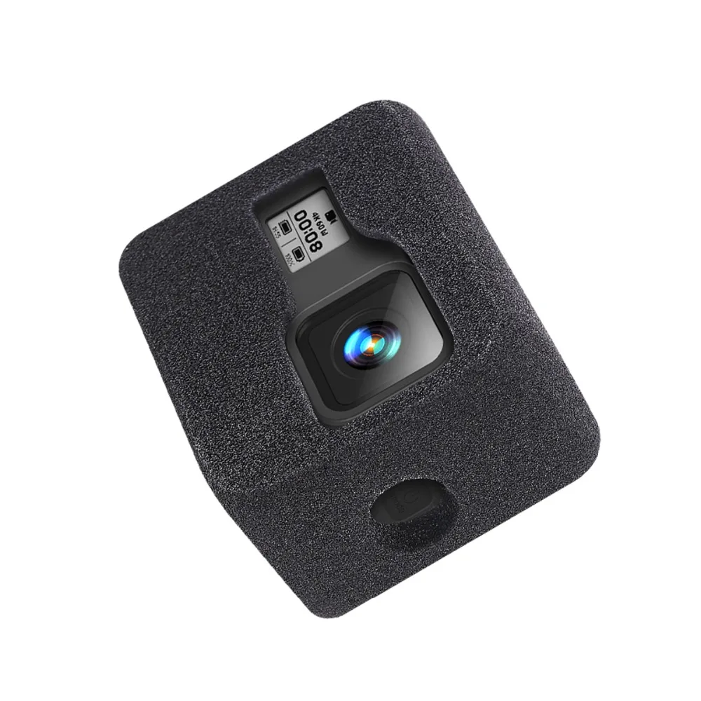 Windshield Wind Noise Reduction Sponge Foam Case Cover Housing Cap For 8 Black Action Camera Accessories |