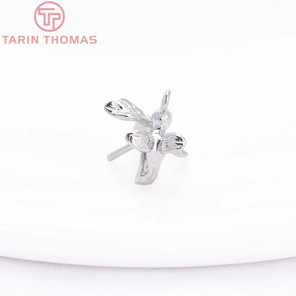 (5658) 10 шт. 10x11 5 мм 24-каратное золото латунные птицы с бусинами колпачки