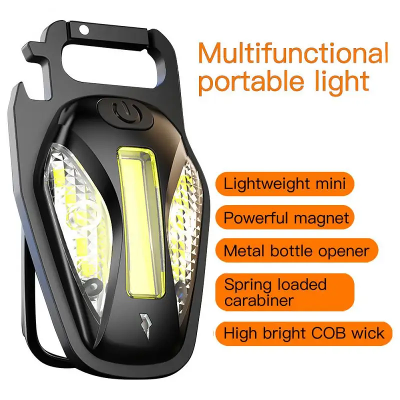 

Мини светодиодная вспышка с карманным зажимом светильник вспышка, кармансветильник рабочий светильник COB, USB зарядка, внешняя фонарь для рыбалки, штопор