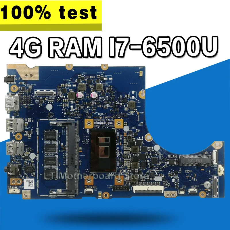 

TP300UA материнская плата для ноутбука Asus TP300UA Q302U Q302UA TP300U, протестированная оригинальная материнская плата 4G RAM I7-6500U CPU 90NB09Z0-R00030
