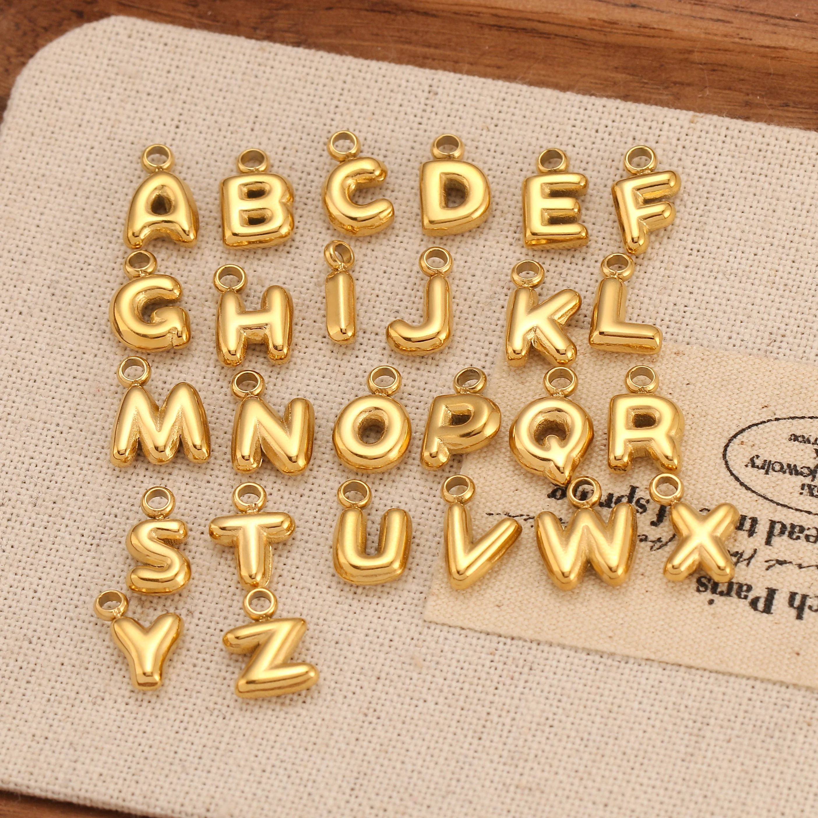 Подвески из нержавеющей стали с буквами 3 шт