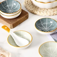 4 inch small plate nordic style underglaze ceramic tableware hot pot sauce plate snack round plate fruit plate