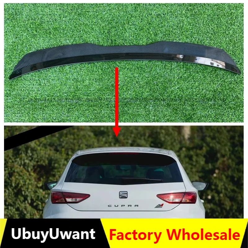 

aleron seat leon st cupra mk3 Roof Spoiler Wing for seat leon cupra mk3 2013 - 2021 Carbon Color Rear Top Spoiler Wing Extension