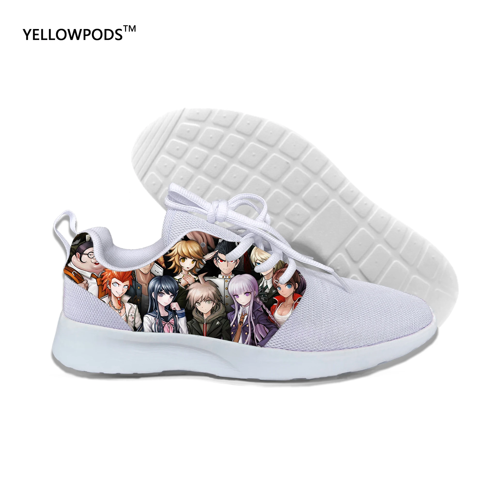 

Дышащие кроссовки Kokichi Ouma Danganronpa, без шнуровки, сетчатые, на плоской подошве, для тенниса, для женщин и мужчин