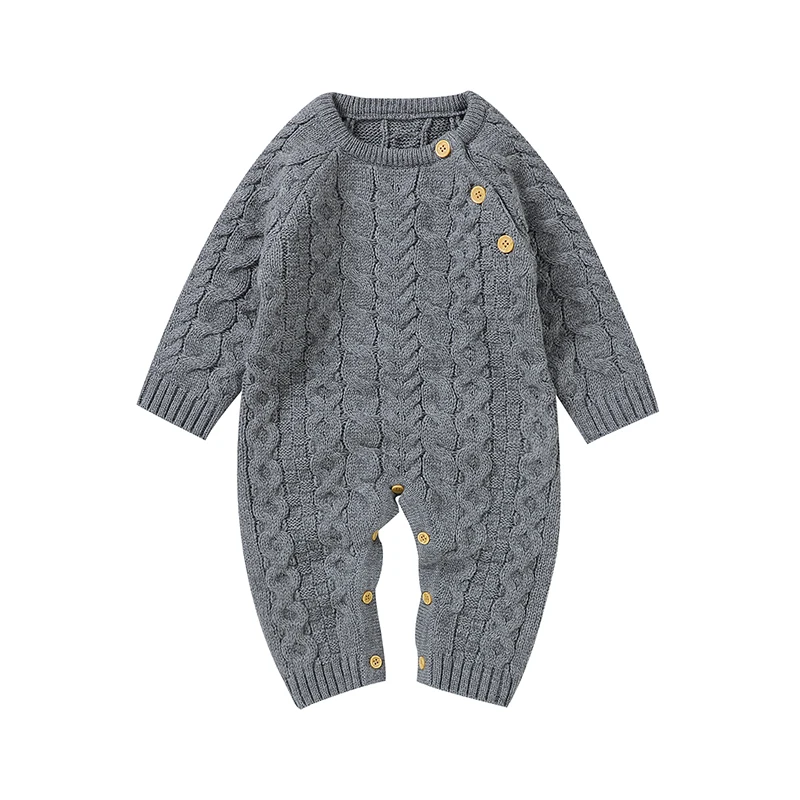 

Baby Rompers Autumn Casual Long Sleeve Knitted Newborn Boys Girls Jumpsuits Winter Outerwear Infant Toddler Outfits Kids Clothes