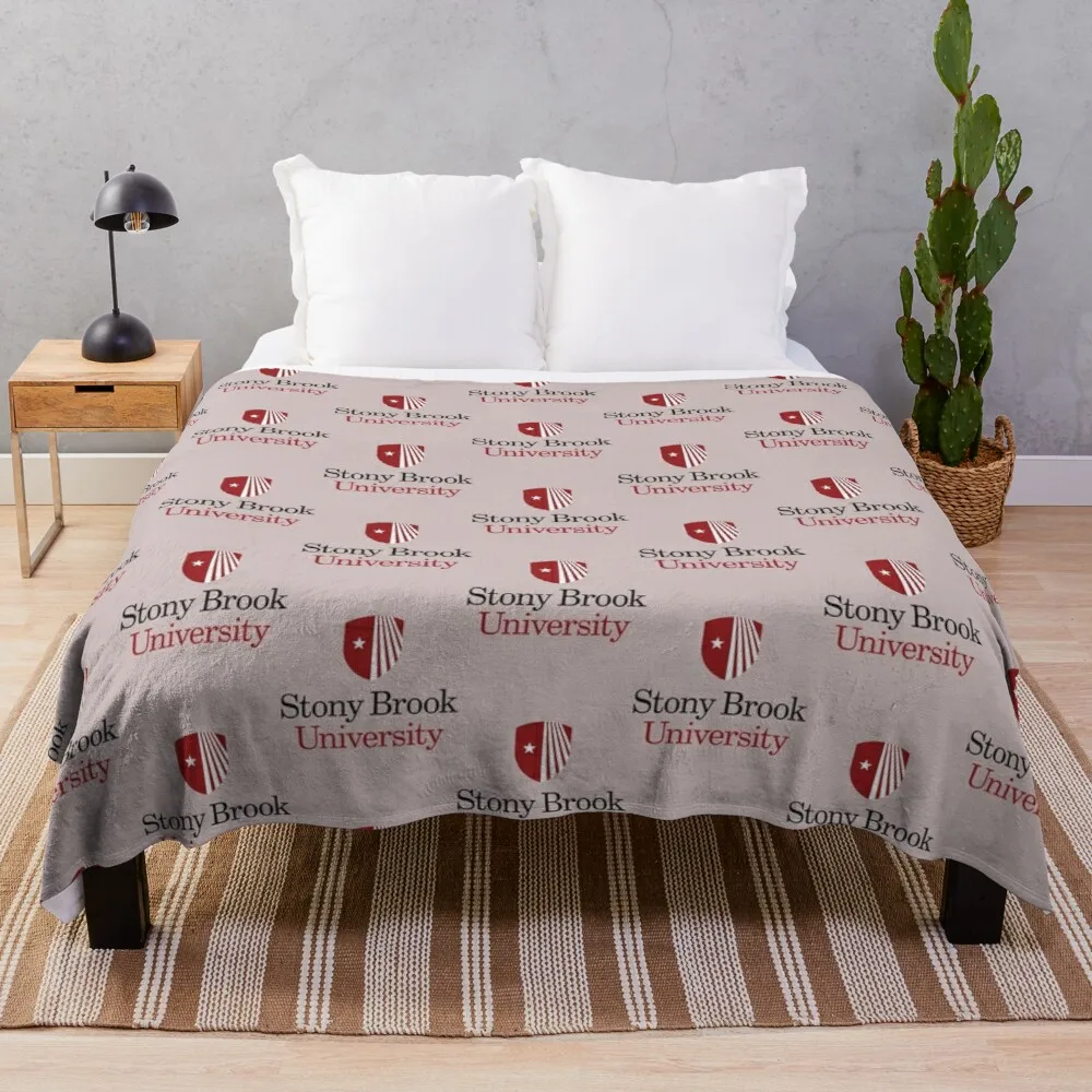 

SUNY Stony Brook Throw Blanket Quilt Blanket Tufting