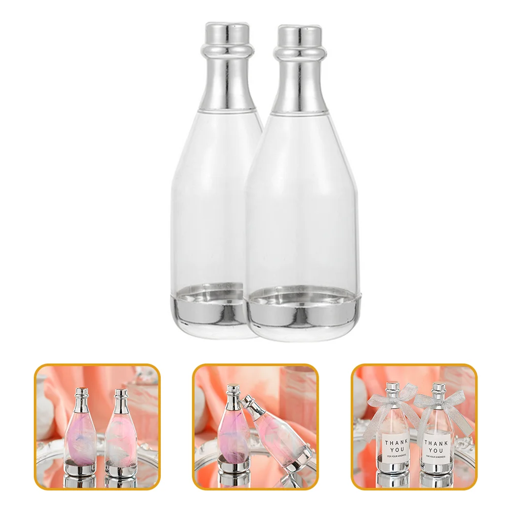 

10 Pcs Snack Containers Candy Box Boxes Gift Giving Bottle 11.5X4X4CM Silver PS Bride