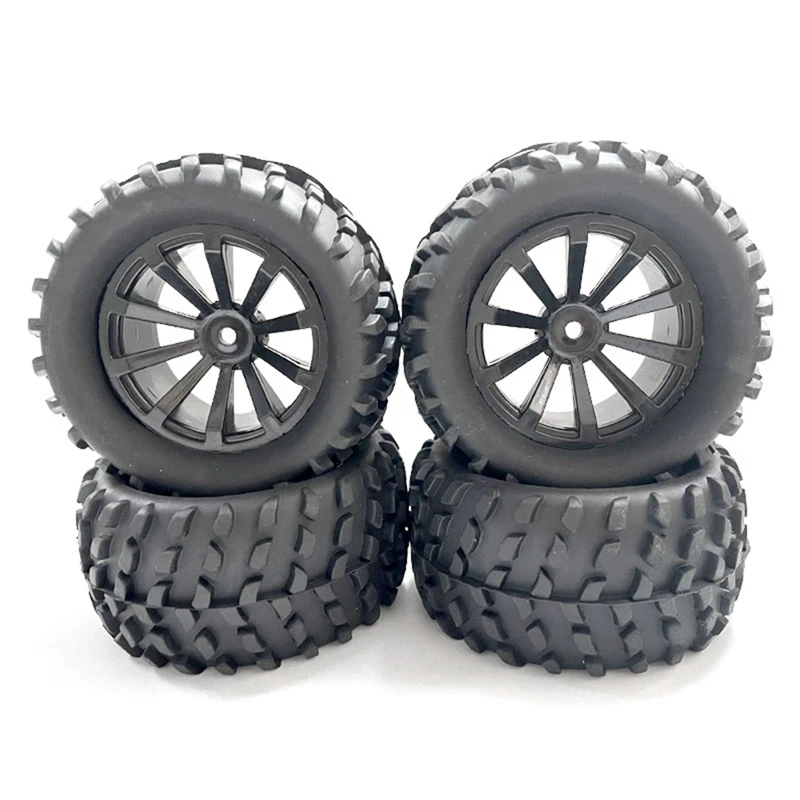 

4 Pcs RC Car Tire 82Mm 12Mm Hex For MJX H16 16207 16208 162010 HBX 16889 SG1601 SCY 16101 1/16 RC Car Upgrade Parts