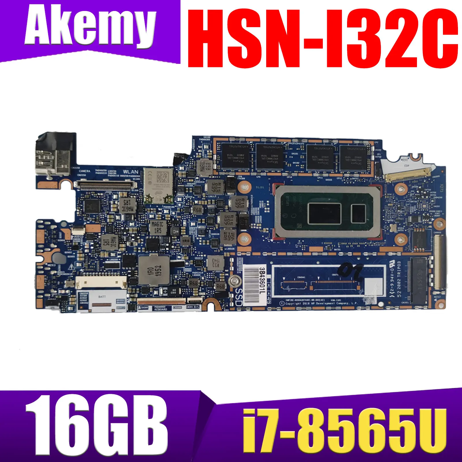 

Оригинальная материнская плата для ноутбука HP Elite Dragonfly HSN-I32C 6050A3074401, с процессором i7-8565U, 16 ГБ ОЗУ, 100% Протестировано