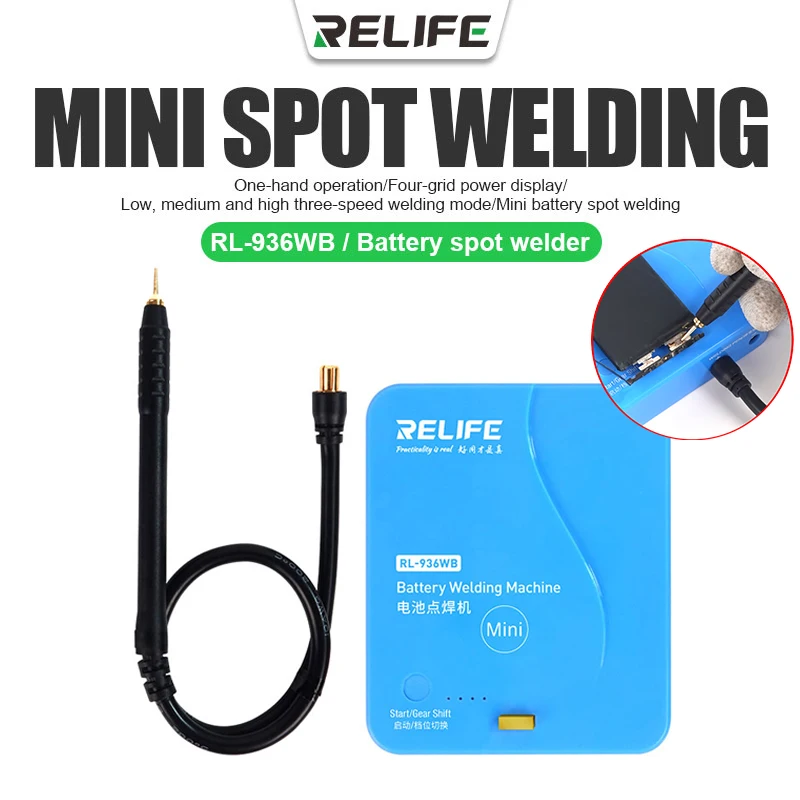 RELIFE RL-936WB MINI Battery Spot Welder Mini Spot welding for IP/HW/MI/MZ/OP/VI and Other Mainstream Mobile Phone Batteries