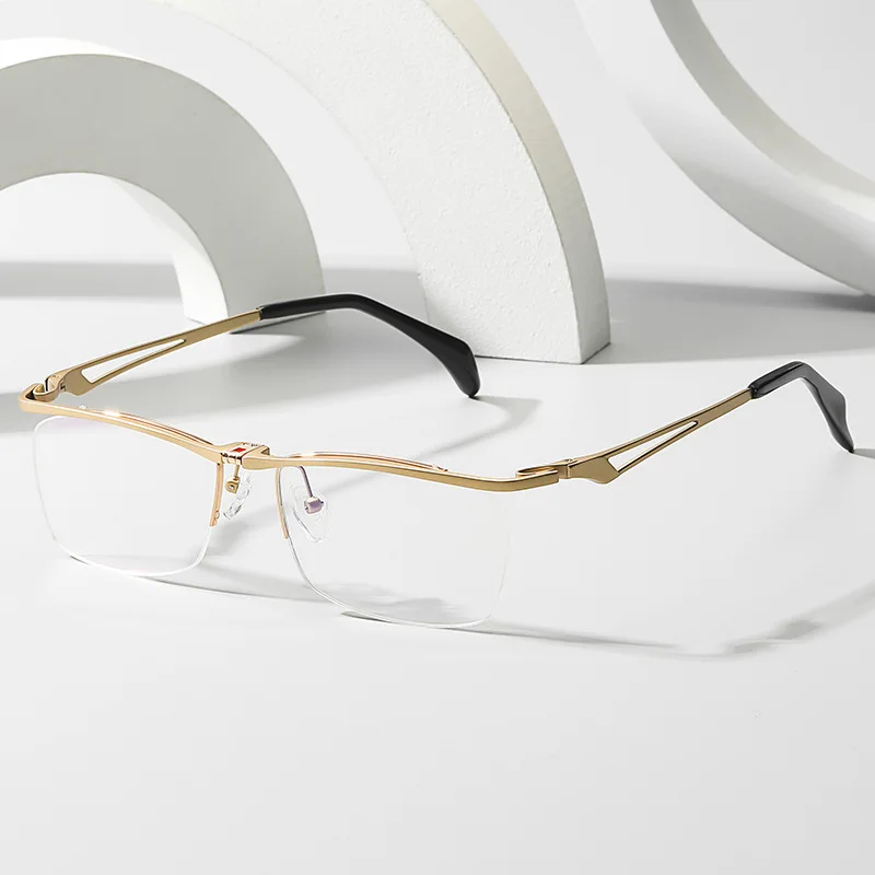 Pure Titanium Men's Eyeglasses High Quality Fliped Up New 2022 Square Frame Glasses Blue Light Blocking Optical Glasses