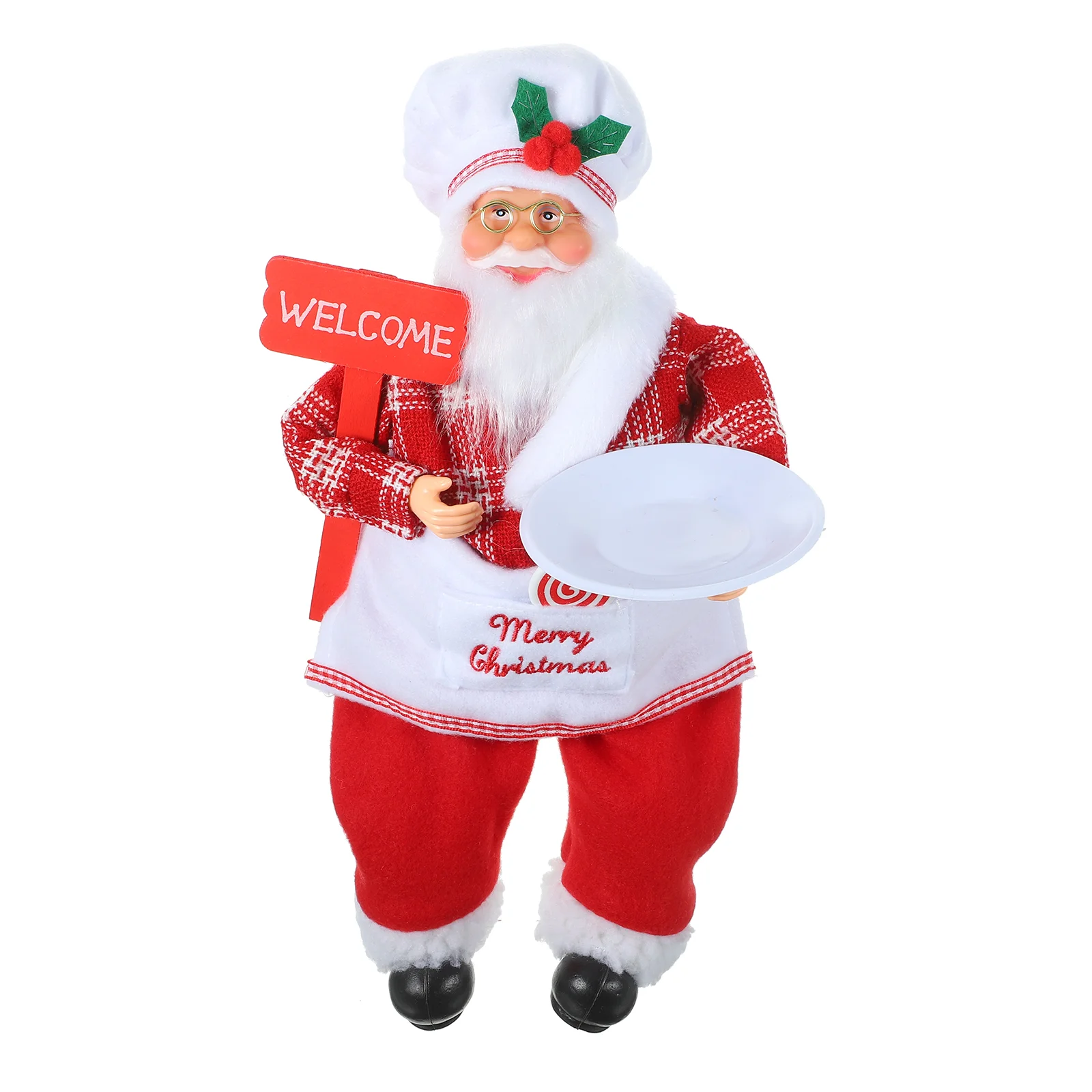 

Gift Christmas Figurine Sculpture Xmas Party Prop Statue Plastic Craft Santa Decorative Tabletop Decoration Office Supply Claus