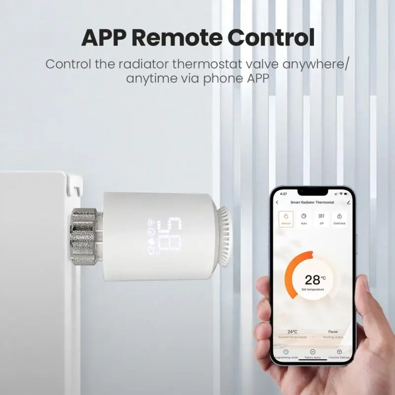 Умный термостат Tuya ZigBee3.0 привод радиатора TRV контроллер термостатического