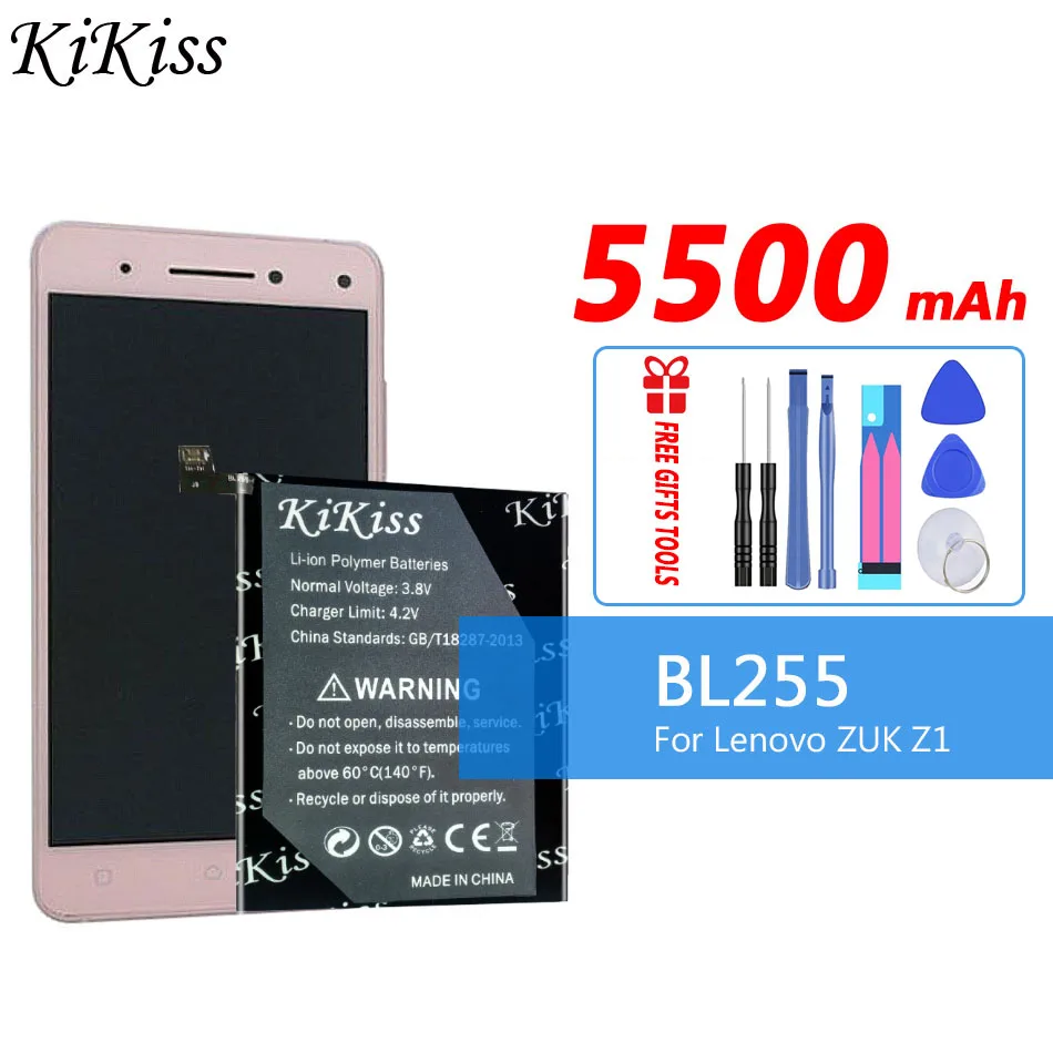 

Аккумулятор для Lenovo ZUK Z1, аккумулятор большой емкости 5500 мАч BL 255 BL255
