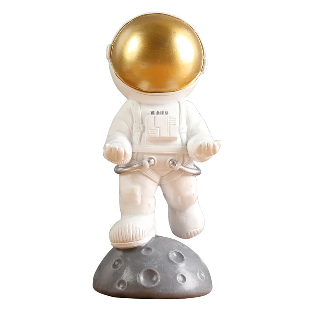 

Spaceman Pen Holder Glasses Bracket Tabletop Decor Stand Holder Display Natural Resin Astronaut Shape Office