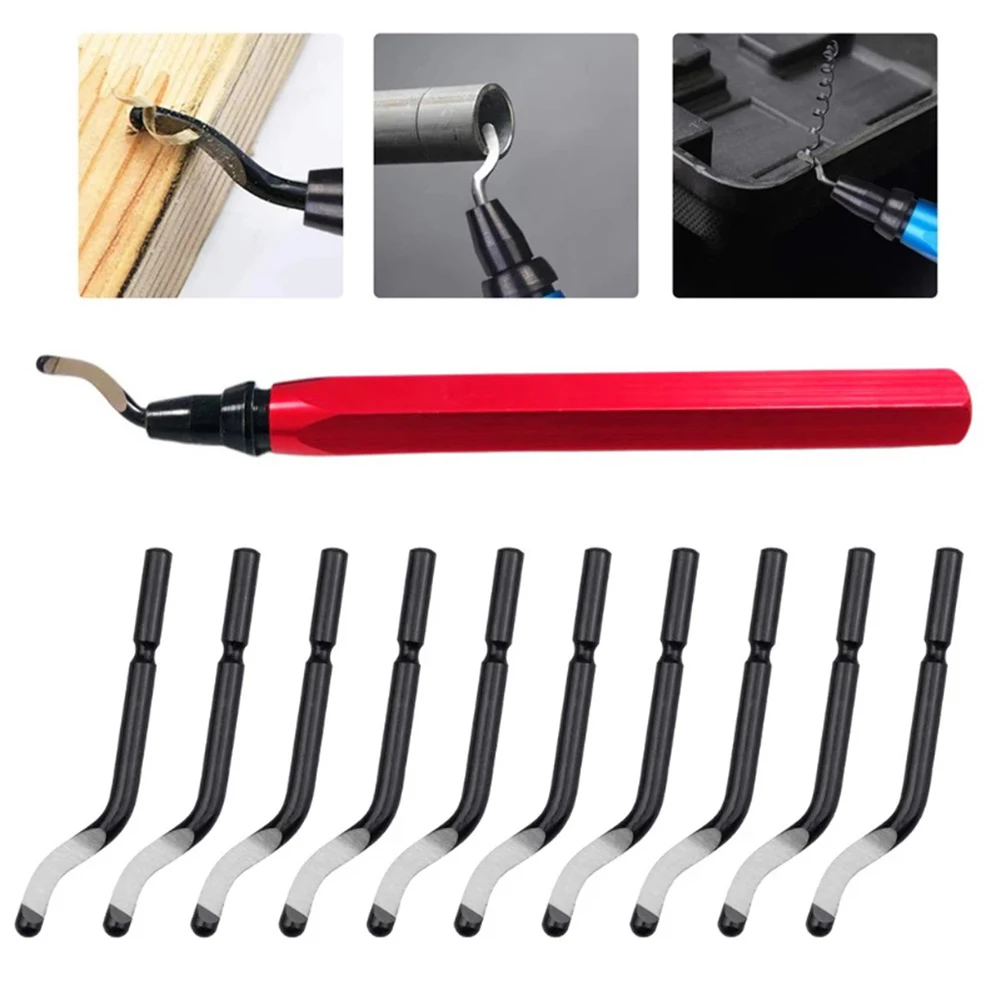 

RB1000 Handle Burr Deburring Remover Cutting Tool With 10pcs Rotary Deburr Blade Herramientas Ferramentas Hand Tools Kit Set