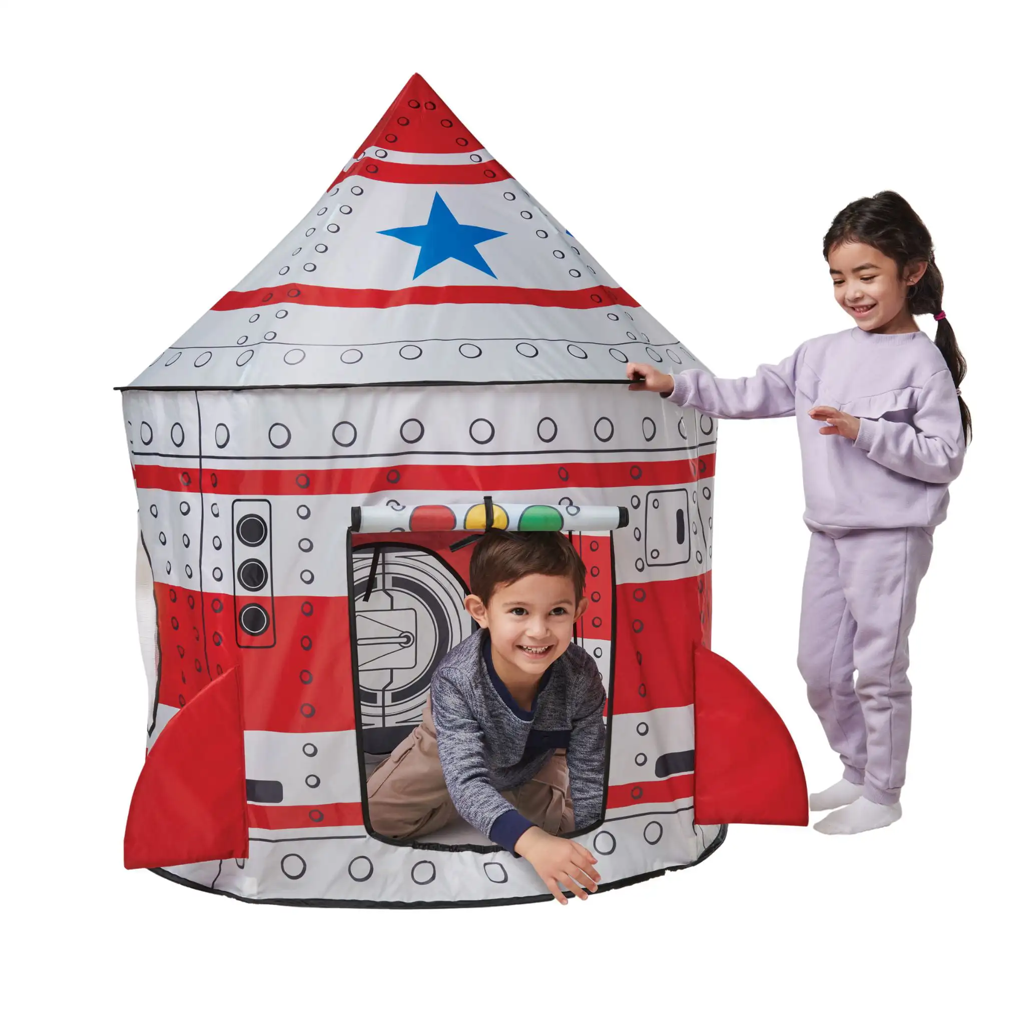 

Space Rocketship Tent, Indoor Fabric Playhouse, for Young Children Ages 3+