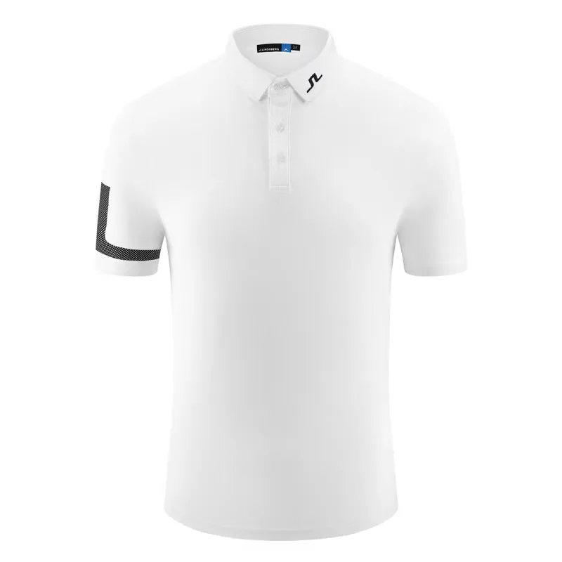 2023 Men's Short Sleeve Golf T-shirt Korean Version Slim Elastic Breathable Quick Drying Comfortable Sports Casual Clothes