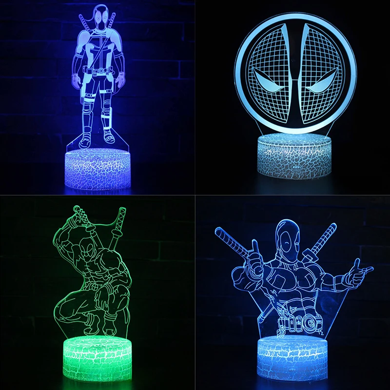 3d-светильник Мстители Marvel настольная лампа с изменением яркости Usb подарок на