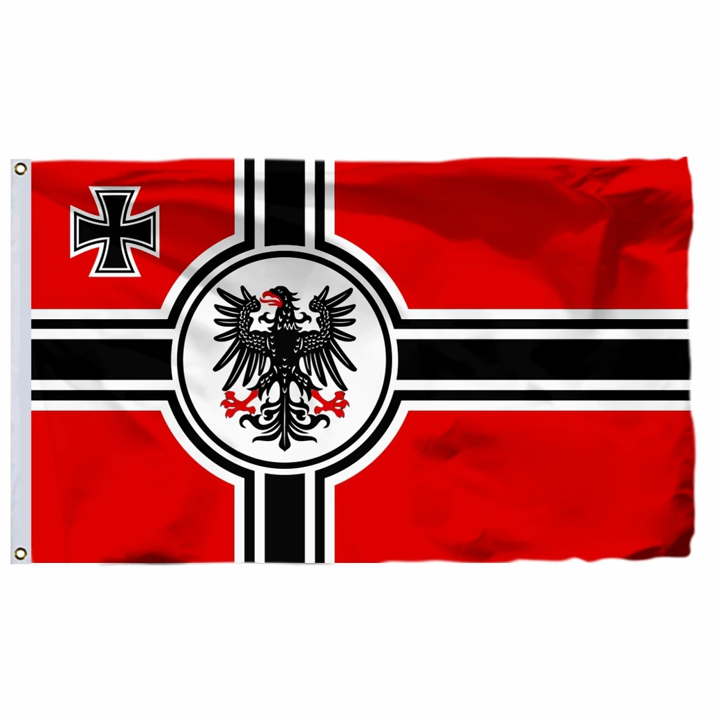 

Germany Greater German Reich War Flag Eagle Flag 3x5FT German Empire Banner 90X150CM 100D Polyester Double Stitched High Quality