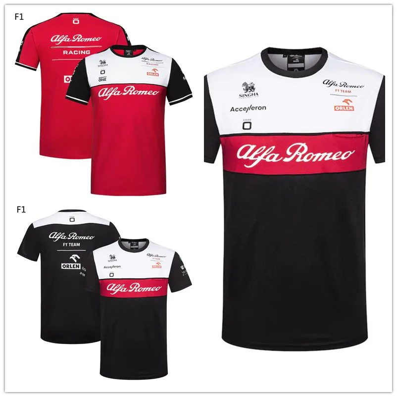 

Men's T-shirt 2022 Alfa Romeo F1 team ORLEN team T-shirt uniform official website Formula One team uniform party T-shirt F1 T-sh