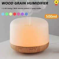 new 500ml wood essential oil diffuser ultrasonic usb air humidifier with 7 color led lights remote control office home difusor
