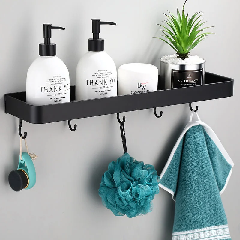 

Punch-free Wall-Mounted Bathroom Shelf Rectangular Storage Rack Lotions Storage Kitchen Organizer Bathroom Accessories THK038