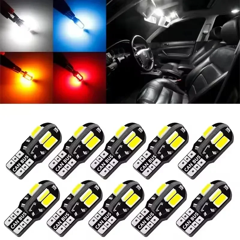 

20/10 Шт. W5W T10 LED CANBUS Без Ошибок, 5W 12V 2W 600лм, Суперяркие Лампы Для Внутреннего Освещения Автомобиля
