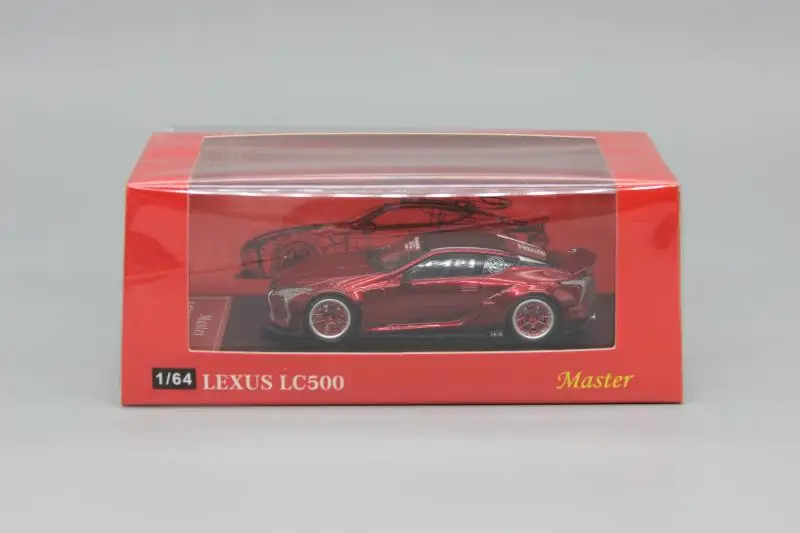 

Master 1:64 red LC white touring car sports car model LC500 wide body LB suitable for Lexus collection ornaments gift