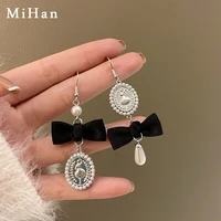 mihan women jewelry asymmetrical bow earrings popular design vintage temperament drop earrings for women party gifts