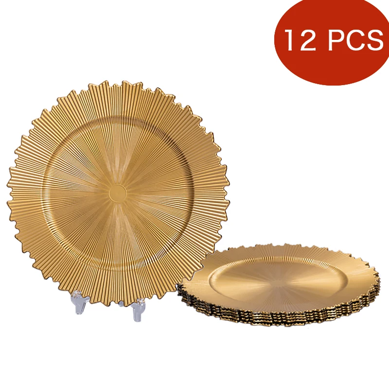 13 дюймовые роскошные круглые Недорогие Пластиковые акриловые серебряные