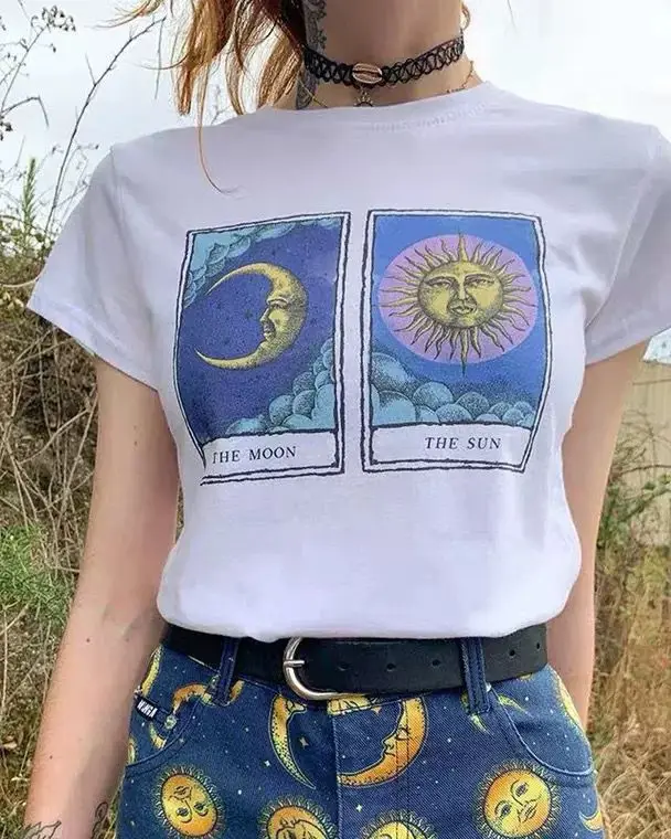 

YRYT New Women's Top T-shirt Trend Women's Printed T-shirt Summer Casual Comfortable Short Sleeve T-shirt Top