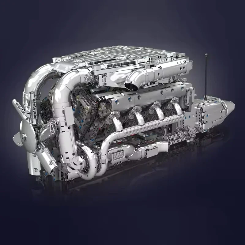 Mold King 10168 технические игрушки для автомобилей моторизованный двигатель V8 Tmin-turbo