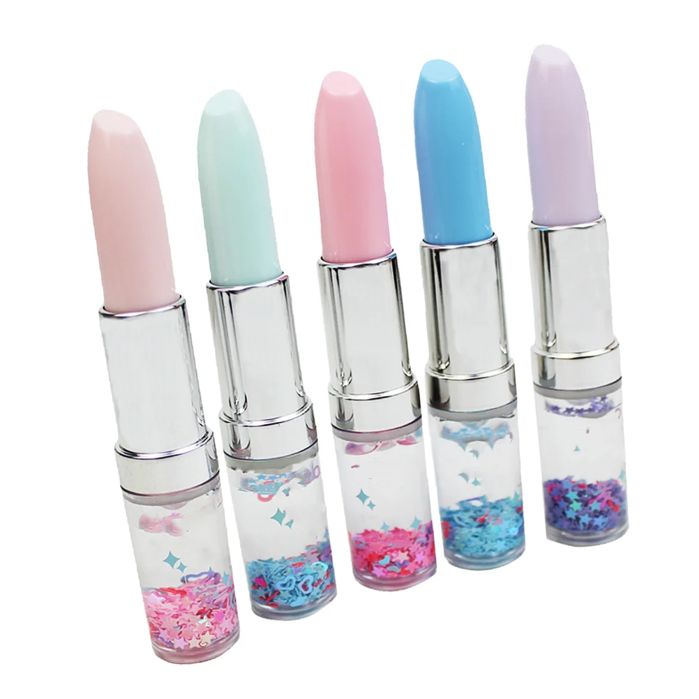 

5PCS Lovely Writing Pen Fresh Students Signing Pen Oil Quicksand Pen for Girl School
