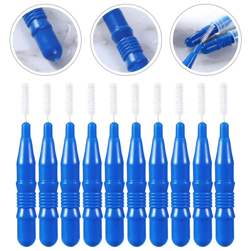 

50 Pcs Plastic Toothpicks Interdental Brush Oral Hygiene Tool Care Accessory