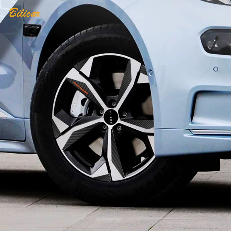 

for ZEEKR 001 2022 2023 Carbon Fiber Sticker 19 21 Inches Wheel Hub Protective Stickers Exterior Decoration Accessories