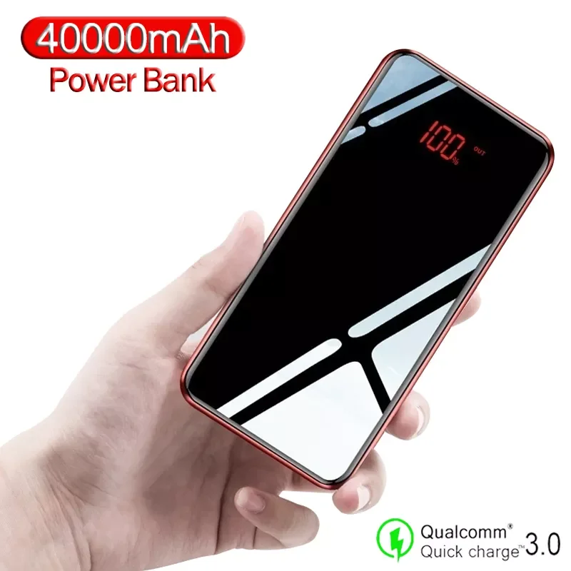 

2023NEW Power Bank 40000mAh Portable Charging Power Bank 40000 mAh USB Type-c PoverBank External Battery Charger for Xiaomi iPho