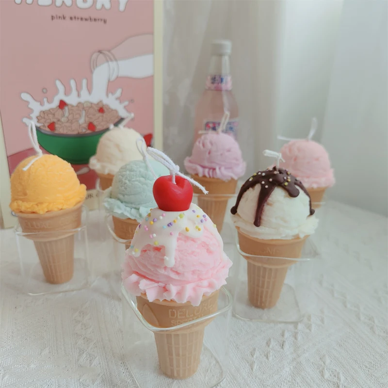 Креативная летняя Ароматизированная свеча в виде конуса для мороженого