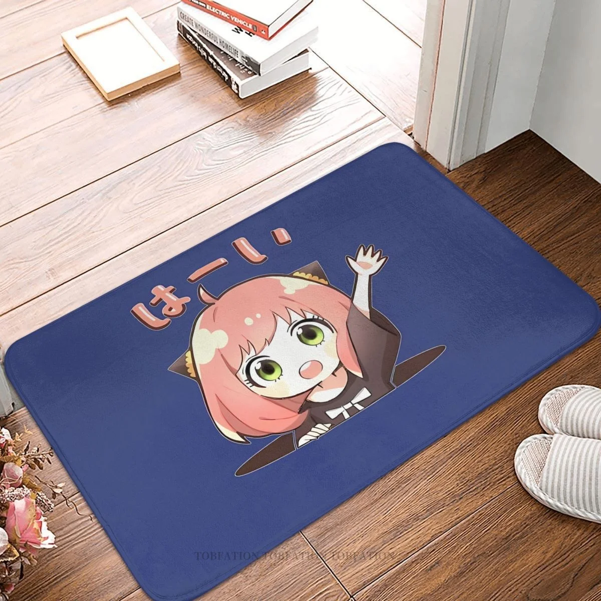 

Anime Spy Family Non-slip Doormat Anya Forger Bath Kitchen Mat Prayer Carpet Flannel Pattern Decor