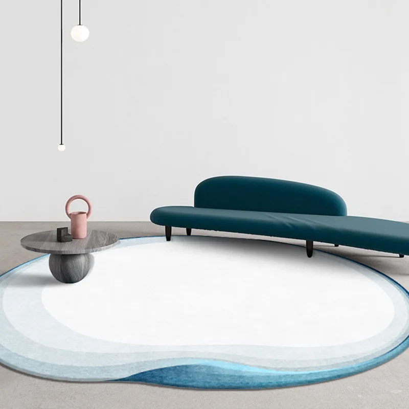 

Minimalist Wabi-Sabi-Shaped Living Room Carpet Light Luxury Geometric Gradient Irregular Floor Mat Coffee Table Sofa Decoration