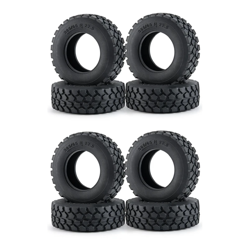 

8Pcs Rubber All-Terrain Tyres Wheel Tires Thicken Widen 30Mm For 1/14 Tamiya Tractor Truck RC Car