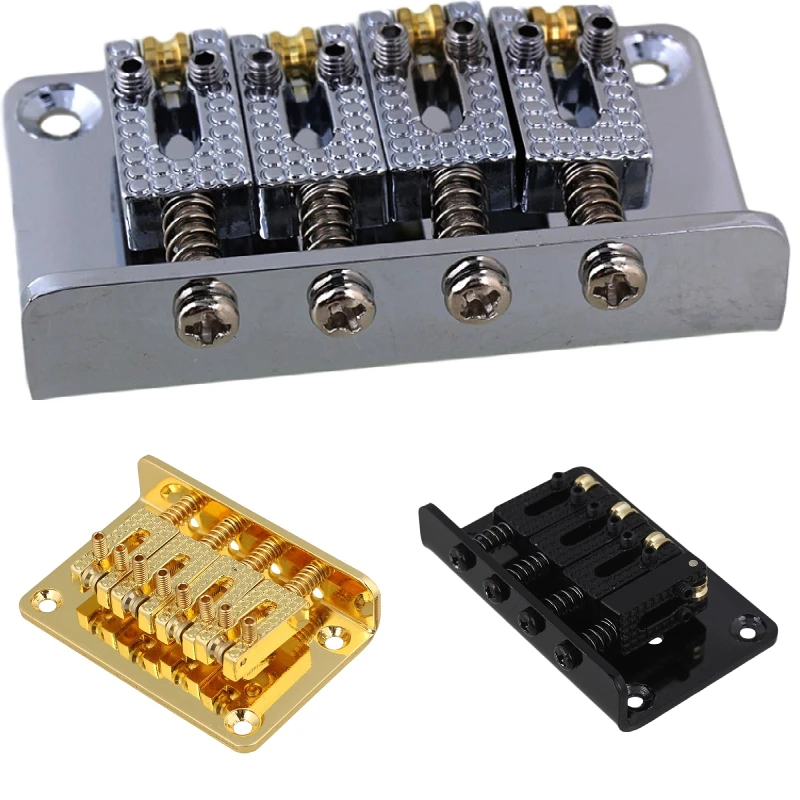 

Gold/silver/black Bridge Fixed Tailpiece for 4 String Cigar Box Guitar UKULELE