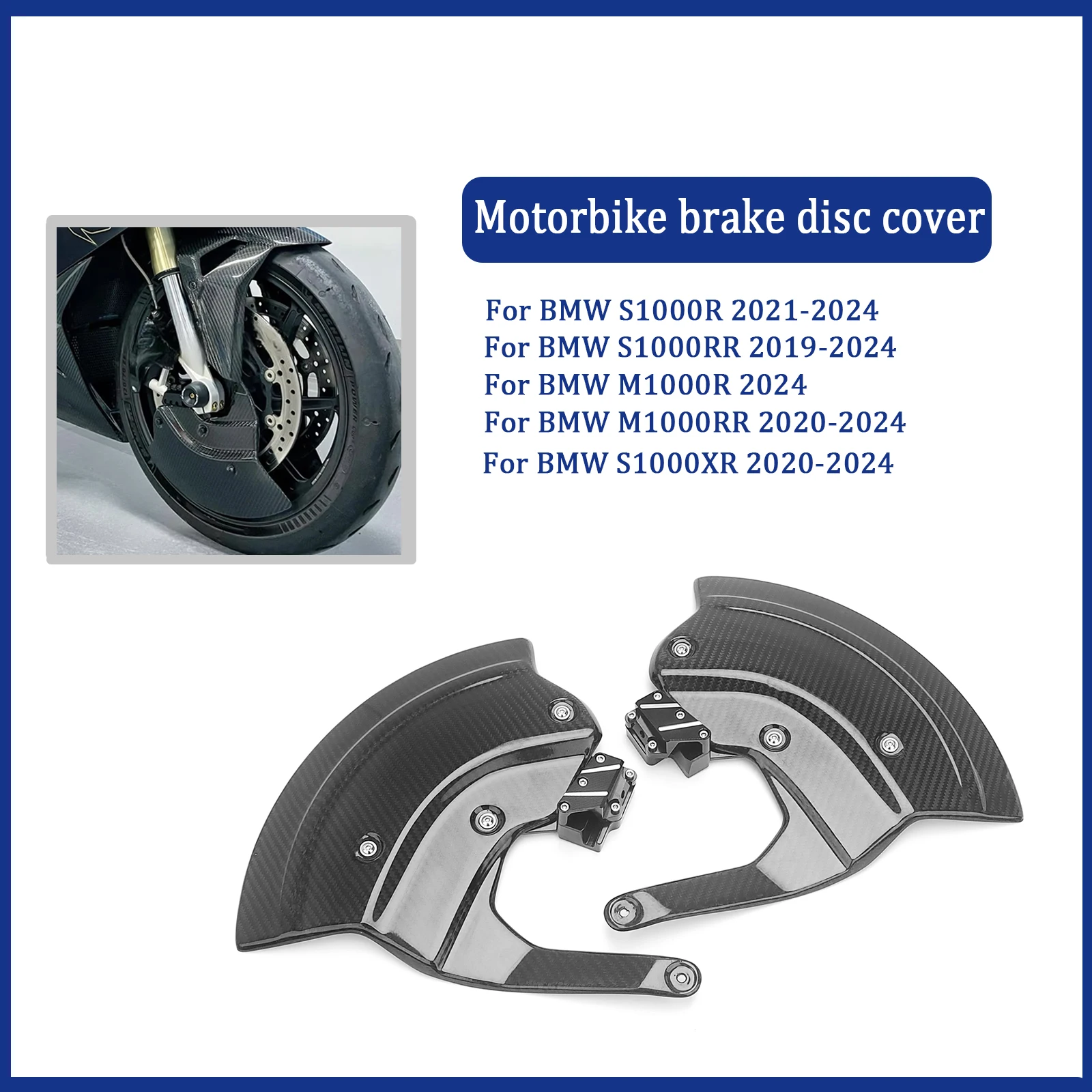 Фото Материал из углеродного волокна для BMW S1000R S1000RR M1000R M1000RR S1000XR 2019-2024, крышка переднего крыла, аксессуары для мотоциклов №1