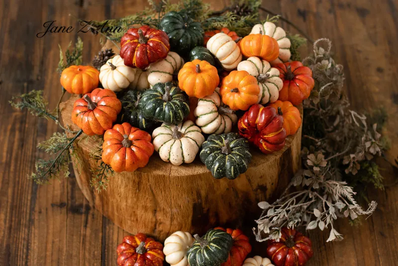 

Simulated pumpkin Halloween scene decoration baby boys girls taking pictures new infant shooting props