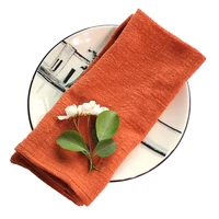 caramel colour 4pcs cloth napkins gauze pure cotton handmade table art towel rustic country wedding easter ramadan decoration
