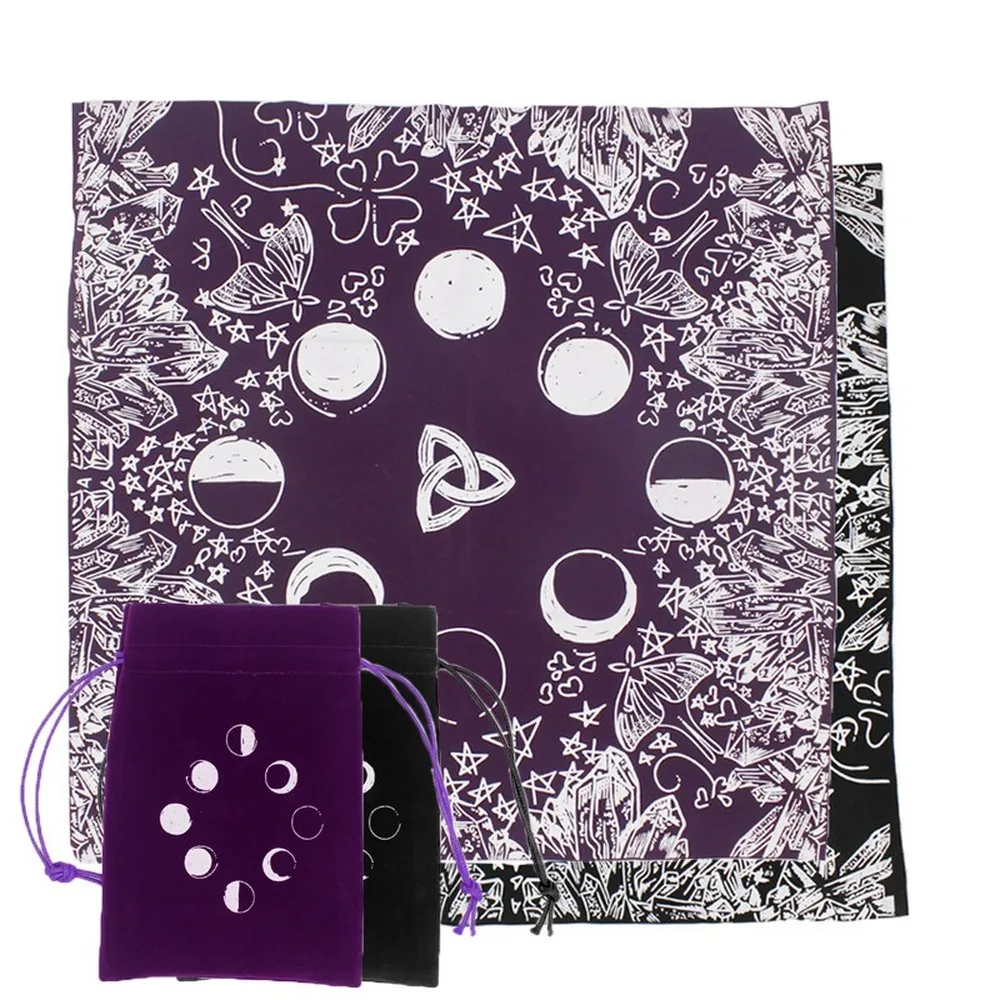 

Бархатная скатерть Tarob с изображением Луны, кристаллов, фаз, возлюбленных, астрология, таро, алтарь, ткань, ведьма, гадания, сбора, настольная игра с сумкой