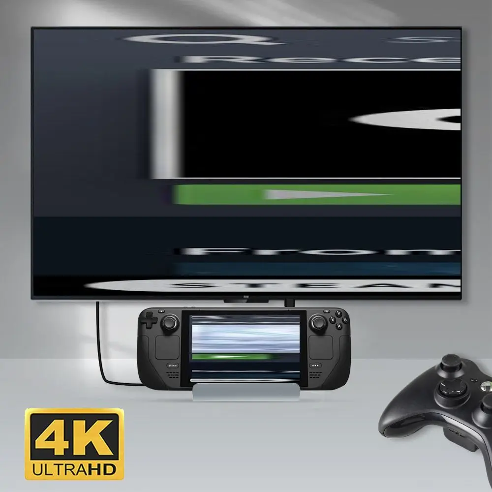 Фото Подставка для портативной консоли 4K, 60 Гц, база Gigabit Ethernet USB 3.0, игровая док-станция 6 в 1 для Asus ROG Ally/Steam Deck №5
